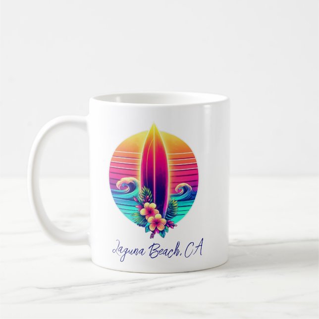 Sunset Surfboard Paradise- Coffee Mug (Left)