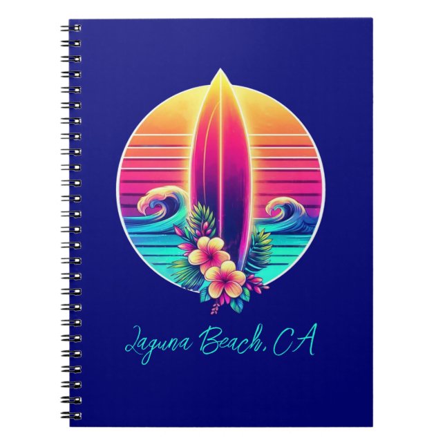 Sunset Surfboard Paradise- Notebook (Front)