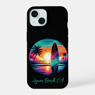 Sunset Surfboard Vibes iPhone 15 Case