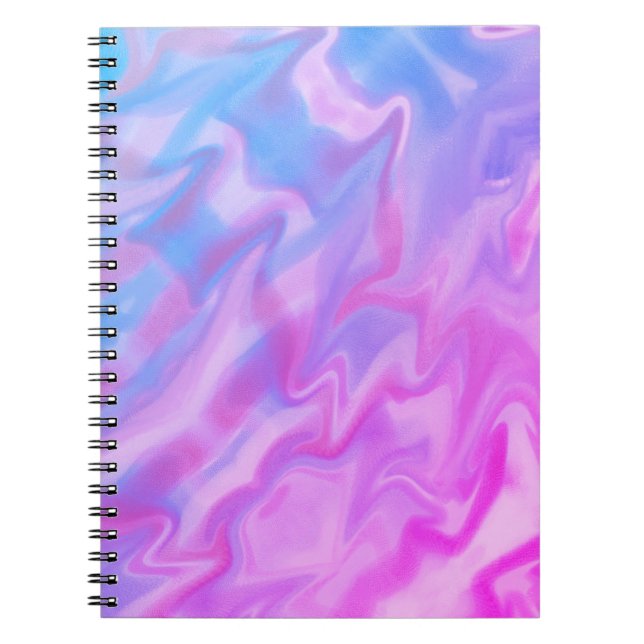Sunset Swirl purple pink and blue Notebook (Front)