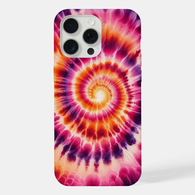 Sunset Swirl, Tie-Dye iPhone Case (Back)