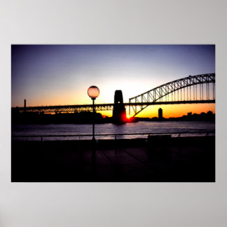 Sunset, Sydney Harbour Bridge Poster