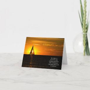 sunset sympathy Thank You from family Card