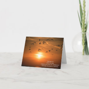 sunset sympathy You from family Thank You Card