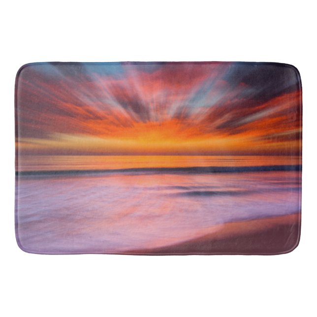 Sunset Tamarack Beach | Carlsbad, CA Bath Mat (Front)