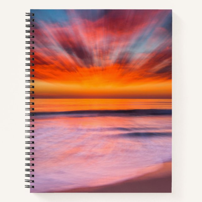 Sunset Tamarack Beach | Carlsbad, CA Notebook (Front)