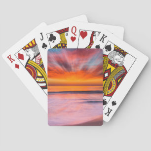 Sunset Tamarack Beach   Carlsbad, CA Playing Cards