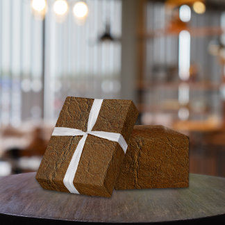 Sunset Tan Look of Leather Wrapping Paper