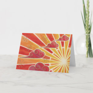 Sunset Thank You' greetings card
