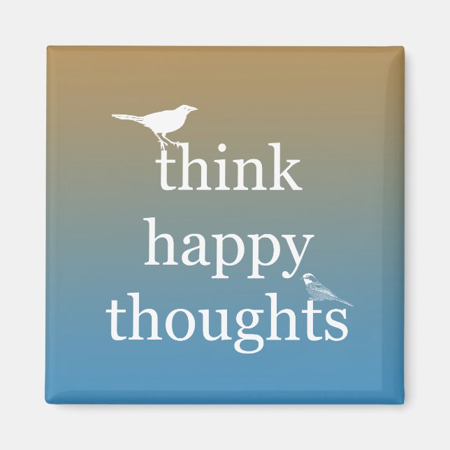 Sunset Think Happy Magnet (Front)