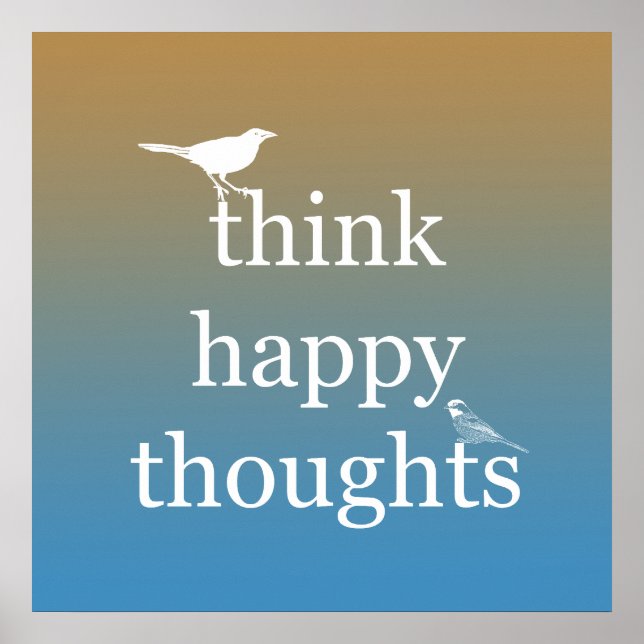 Sunset Think Happy Poster (Front)