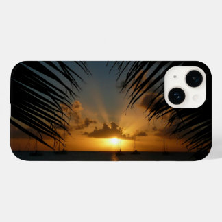 Sunset Through Palm Fronds Tropical Seascape Case-Mate iPhone 14 Case