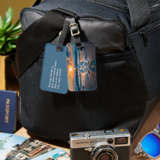 Sunset Through the Sand Dollar Luggage Tag