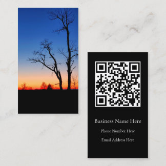Sunset Through the Trees Business Card