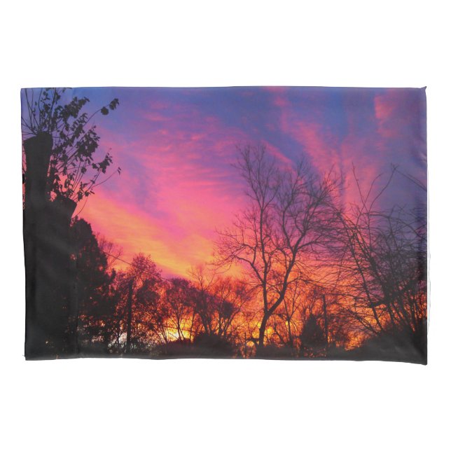 Sunset through the Trees Pillowcase (Front)