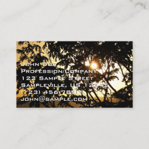 Sunset Through Trees I Business Card