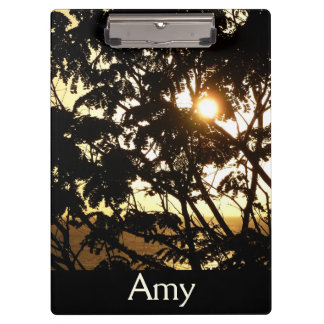 Sunset Through Trees I Tropical Photography Clipboard