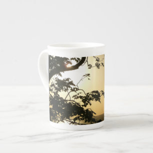 Sunset Through Trees II Tropical Photography Bone China Mug