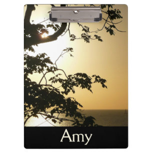 Sunset Through Trees II Tropical Photography Clipboard