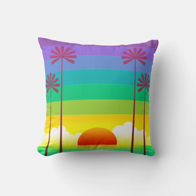 Sunset Throw Pillow (Front)