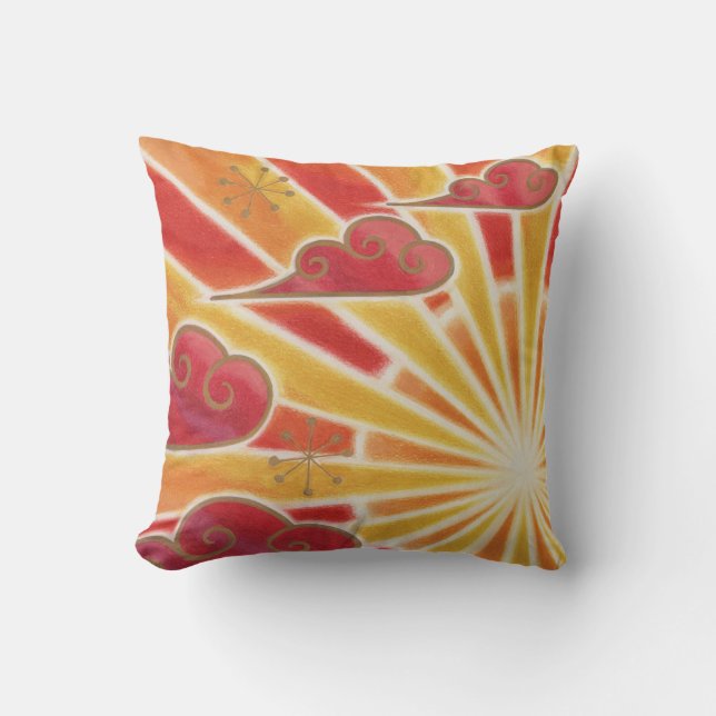 Sunset throw pillow square (Front)
