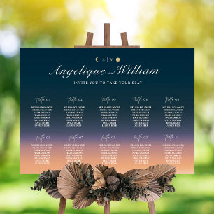 Sunset to Moonrise Wedding Seating Chart