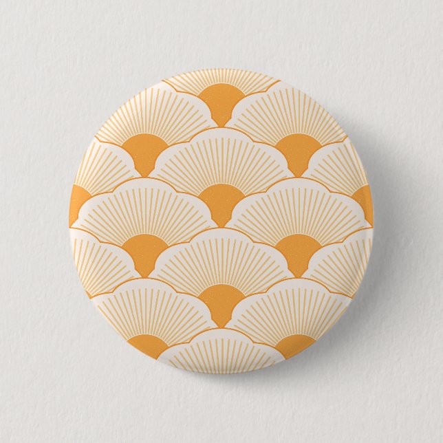 Sunset, tonal orange, concrete texture 6 cm round badge (Front)