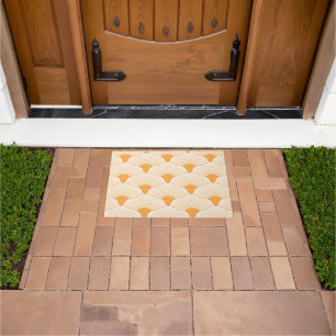 Sunset, tonal orange, concrete texture doormat