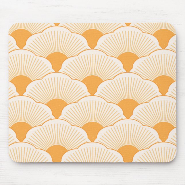 Sunset, tonal orange, concrete texture mouse pad (Front)