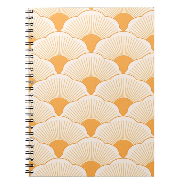 Sunset, tonal orange, concrete texture notebook (Front)
