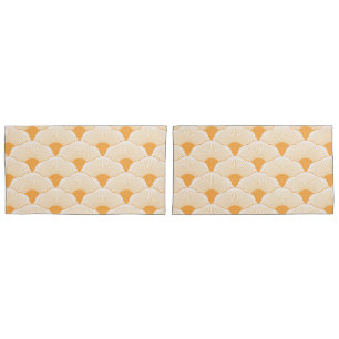 Sunset, tonal orange, concrete texture pillowcase