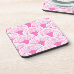 Sunset, tonal pink, concrete texture coaster