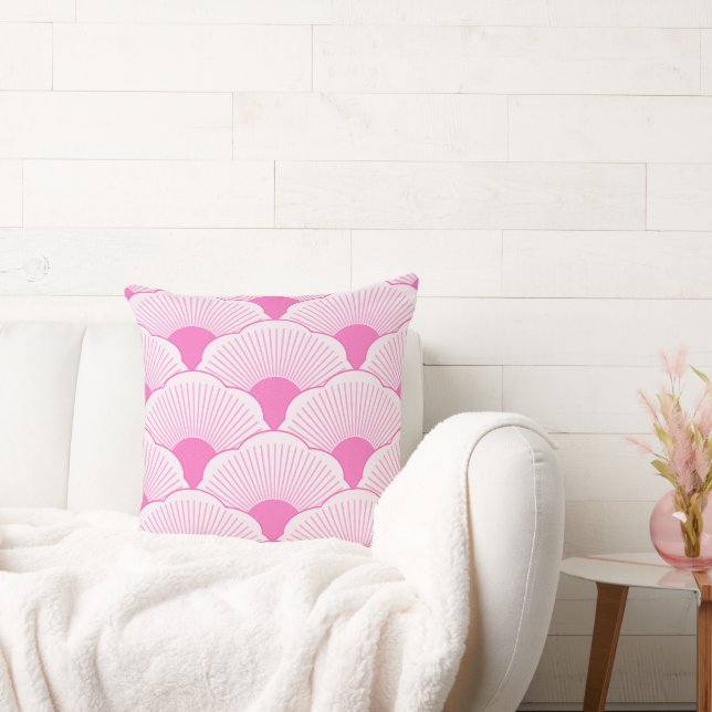 Sunset, tonal pink, concrete texture cushion (Couch)