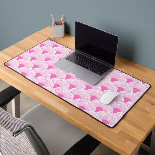 Sunset, tonal pink, concrete texture desk mat