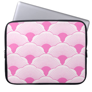 Sunset, tonal pink, concrete texture laptop sleeve
