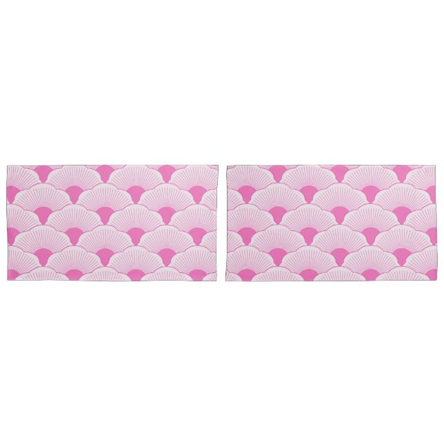 Sunset, tonal pink, concrete texture pillowcase (Front-Set)