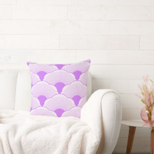 Sunset, tonal violet, concrete texture cushion