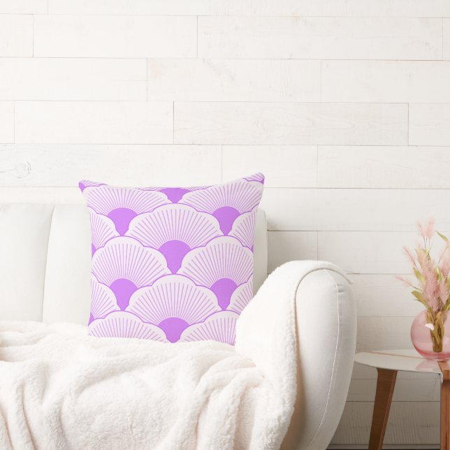 Sunset, tonal violet, concrete texture cushion (Couch)