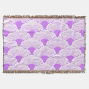 Sunset, tonal violet, concrete texture throw blanket