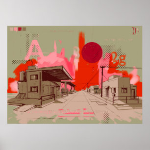 Sunset town poster