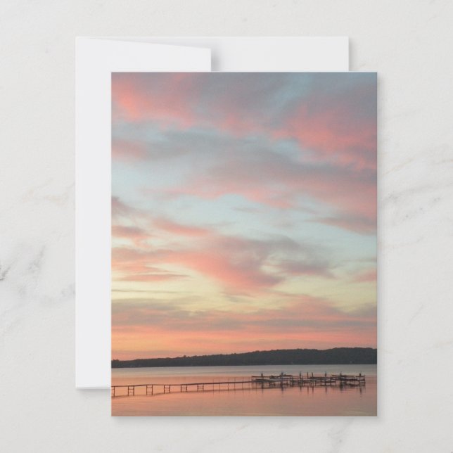Sunset tranquillity RSVP card (Front)