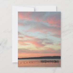 Sunset tranquillity RSVP card