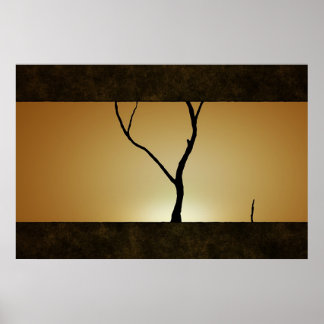 Sunset Tree Poster