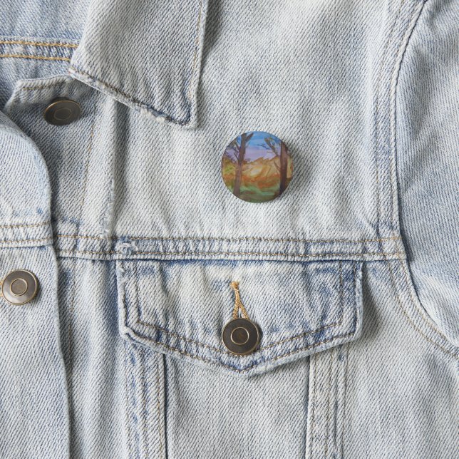 Sunset Trees 3 Cm Round Badge (In Situ)