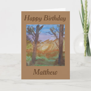 Sunset Trees Birthday Card