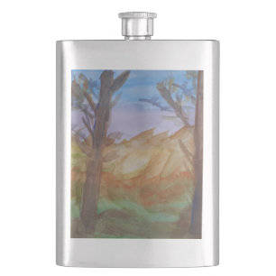 Sunset Trees Classic Hip Flask