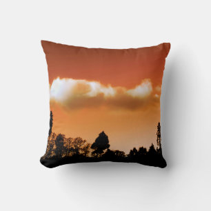 Sunset trees cushion