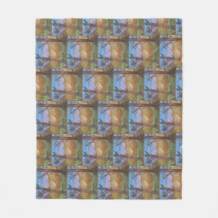 Sunset Trees  Fleece Blanket