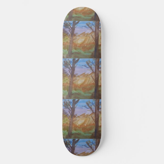 Sunset Trees Skateboard (Front)