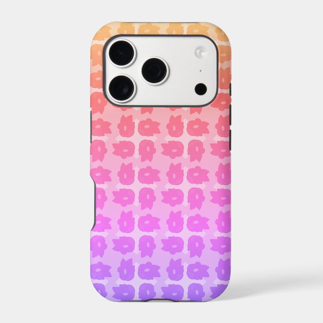 Sunset Trellis pattern Iphone 17 case (Back)
